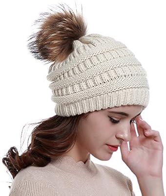 womens oversized bobble hat