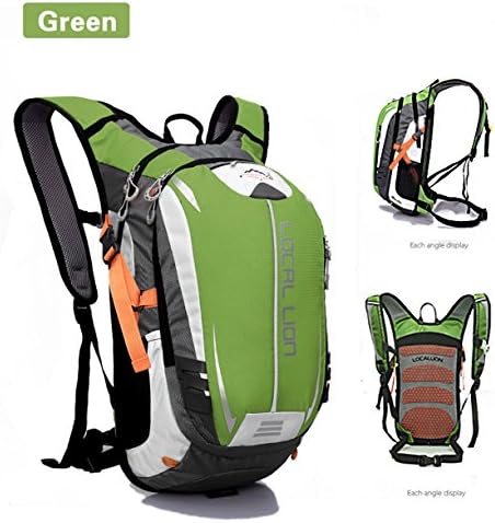 Cycling Backpack, 18L Waterproof Outdoor Backpack with the Helmet Cover for Men Women Mountain/Road/Street Biking Running Hiking and Climbing(Green)