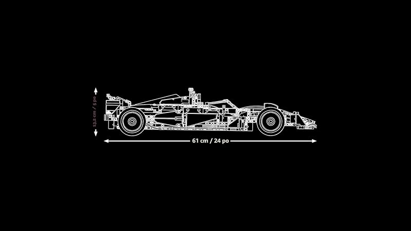 Technic F1 Ferrari SF-24 - Maquette de Voiture de Course Collector à Échelle 1/8 - Décoration - Inclut Moteur V6, Boîte de Vitesses, DRS et Volant - Idée de Cadeau pour Adulte et Adolescent 42207