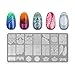 4 PCS DIY Nail Art Finger Templates Image Polish Stamp Plates Stamper Scraper Kit Stamping Beauty Manicure Tools