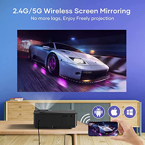 FANGOR 5G WiFi Bluetooth Projector 1080P Native 13000L HD Video
