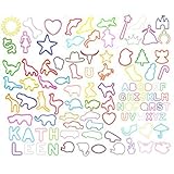 Original Authentic Silly Bandz Fun Assorted Shapes, Colors and Sizes Silicone Rubber Bands Bracelets Party Favors- 6 Packs with 24 Bands in Each Pack (144 Wristbands Total)