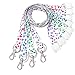Specialist ID 4 Pack - Cute Polka Dot Fashion Lanyard for ID Badges & Keys - Features Keychain and Trigger Snap Hook ID Clasp - Soft Feel and Safety Breakaway (Assorted Colors)