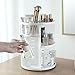 Etmury Makeup Organizers and Cosmetic Storage Holder for Bathroom Vanity Countertop 360 Rotating Adjustable Detachable Make Up Accessries Display Shelf, Round White