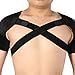 Double Shoulder Support Belt, Neoprene Adjustable Brace Correction Band for Protector Shoulder Injury Prevention and Help Recovery (S)