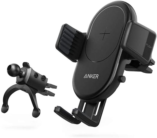 Amazon Com Anker Wireless Charger Powerwave 7 5 Car Charger With Air Vent Phone Holder 7 5w For Iphone 11 11 Pro 11 Pro Max Xs Max Xs Xr X 10w For Galaxy S10 S9