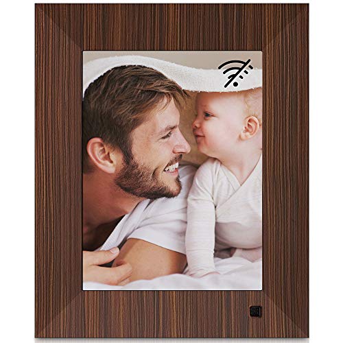 NIX Lux 8-Inch Digital Photo Frame X08F Wood (Non-WiFi) – Wall-Mountable Digital Frame with 1024×768 XGA IPS Display, Motion Sensor, USB and SD Card Slots and Remote Control, 8 GB USB Stick Included
