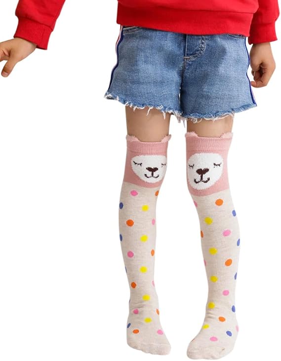 Amazon ニーハイソックス 靴下 ソックス ストッキング 女の子 可愛い靴下 猫柄 動物柄 綿 通学 通園 入学式 入園式 卒業式 ソックス 通販