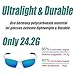 Duduma Tr601 Polarized Sports Sunglasses for Baseball Cycling Fishing Golf Superlight Frame (639 white frame with blue lens)