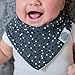 Parker Baby Bandana Drool Bibs - 4 Pack Gray Baby Bibs for Boys, Girls, Unisex - 