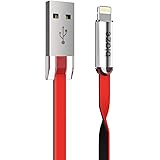 AGVEE 3A Fast i-Phone Lightning Charging Cable [3 Pack 4ft] Soft Breathing LED, Delicate Metal Shell, Flat Cord Charger for i