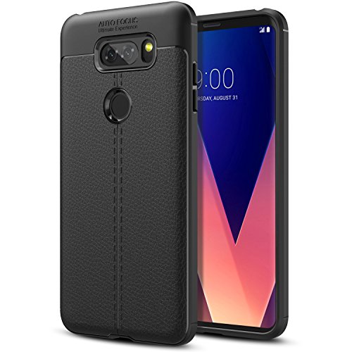 LG V30 Case, LG V30 Plus Case, MoKo Flexible TPU Gel Bumper Cover Protective Shockproof Anti-scratch Back Cover for LG V30 / LG V30 Plus 2017 - Black