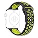 Apple Watch Series 2 Nike Sport Band, UMTELE Soft Silicone Replacement Strap with Ventilation Holes for Apple Watch Nike Plus Black/Volt 42mm