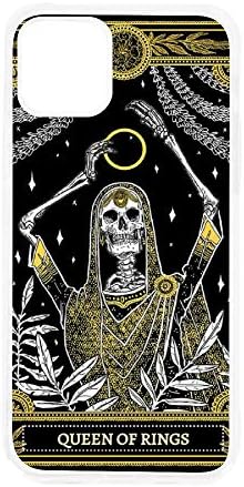Shock-Absorption TPU Case for iPhone 11 Pro Max-6.5 Inch, Tarot Cards Queen of Rings Designed for iPhone 11 Pro Max Case - Durable Full Protective Anti-Scratch Drop-Proof Cover Case