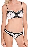 Hers by Herman Women's Baby Polka Dot Push Up Bra Bikini and Thong Set of Three