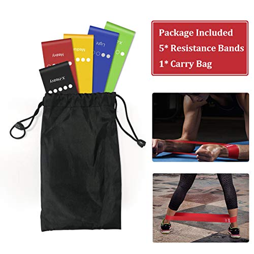 Ledeak-Widerstandsbaender-5er-Set-Naturlatex-Fitnessbaender-mit-Tragebeutel-Gymnastikband-in-5-Staerke-fuer-Maenner-und-Frauen-Crossfit-Muskelaufbau-Yoga-Pilates