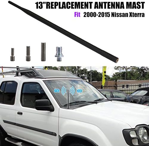 13" Car Aerial Antenna Mast Black Replacement AM FM Radio Signal Reception For Nissan Xterra 2000-2015