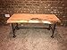 Handcrafted SRLWerks Industrial Pipe & Wood Coffee Table Live Edge Rustic Vintage Coffee Tables — House Modern Coffee Table — Natural Wood Coffee Table — Living Room Furniture (Natural)