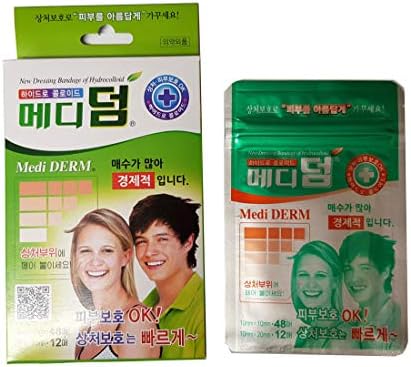 [Medi Derm] New Dressing Bandage of Hydrocolloid(Square), 180pieces(3BOX), Wet Adhesives Bandages/Scar management, Acne band/Made in Korea