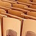 GSSUSA Bakery Bags Paper Treat Bags Resealable Kraft Paper Bags Cookie Popcorn Bags with Windows, 3.54x2.36x6.7, Pack of 100 (Brown)