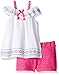 Little Lass Girls' 2 Pc Lace Short Set