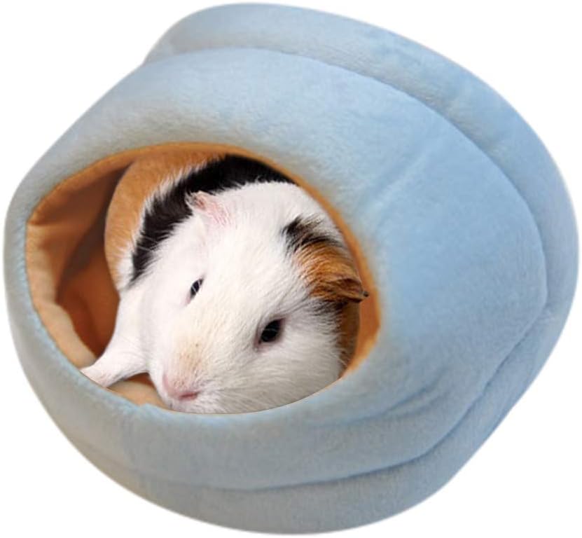 Hamster Bed,Pausseo Pet Sleep Cushion House Non Toxic Soft Warm Kennel Mat Blanket Premium Durable Couch Pad Indoor Home Bathroom Outdoor Chinchilla Rabbit Nest Pet Supplies Small Animal (Blue, L)