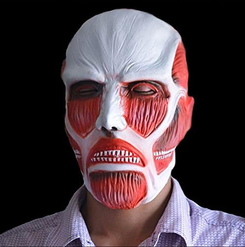 2015 - Good quality Attack on Titan Latex Mask Shingeki no Kyojin Ferocious Giant Mask Advancing Titans Halloween Film Props