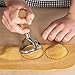 MASTER FENG Ravioli Stamp Maker Cutter with Roller Wheel Set, Mold with Wooden Handle and Fluted Edge, Pasta Press Kitchen Attachment (MF-1400)