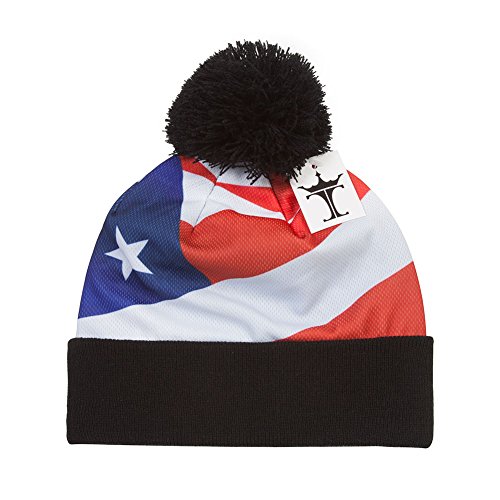 TopHeadwear Sublimated Cuffed Beanies - USA Flag