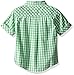 Nautica Baby Baxter Short Sleeve Yarn Dyed Poplin Woven Shirt, Go Green, 24 Months