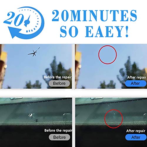 【New Version】 Windshield Repair Kit,Newest Generation Car Windshield Repair Tools with Windshield Repair Resin for Auto Glass Windshield Crack Chip Scratch, Chips, Cracks, Bulll's-Eyes and Stars