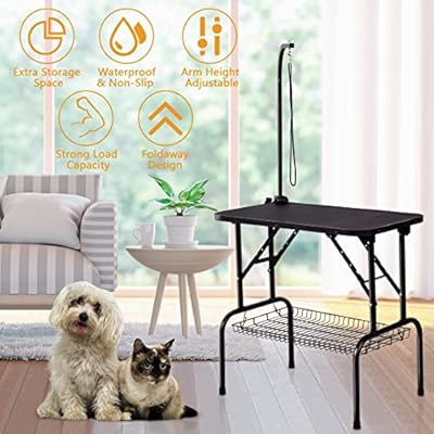 Foldable Pet Grooming Table for Dogsup up to 220lbs - Yorkie Clothing