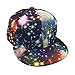 TOPTIE Unisex Snapback Hat/Flat Bill Baseball Cap, with Space Galaxy Printed-Colorful