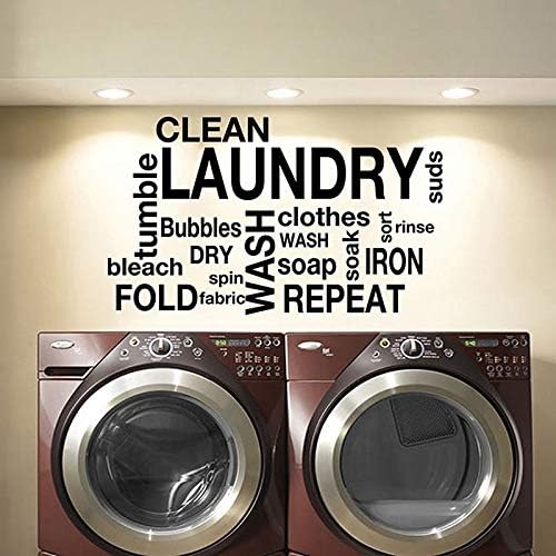 JXMN DIY Waschküche Reinigung Faltwand Waschmaschine Aufkleber Toilette