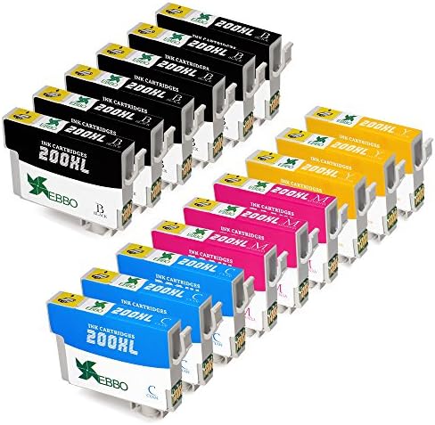 EBBO 200XL Compatible Ink Cartridge Replacement for Epson 200 XL, High Yield 3 Set + 3 Black, for Epson Expression Home XP-200 XP-300 XP-310 XP-400 XP-410, WorkForce WF-2540 WF-2520 WF-2530 WF-2010W