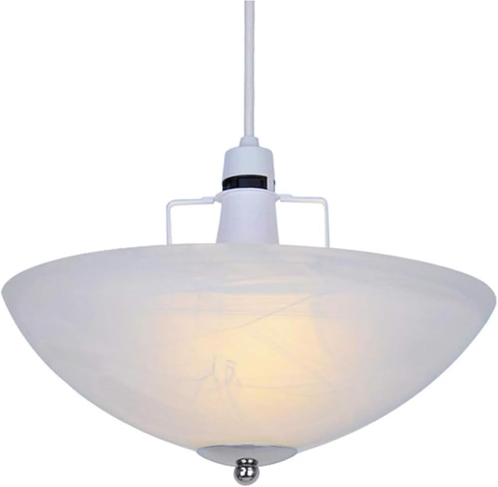 MiniSun Traditional Alabaster Glass Uplighter Shade with Silver Gimble 33.6cm