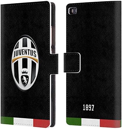 Official Juventus Football Club Italia Black Crest Leather Book Wallet Case Cover For Huawei P8