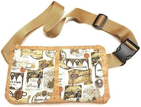 Cork Fabric Wine Design Fanny Pack Bag