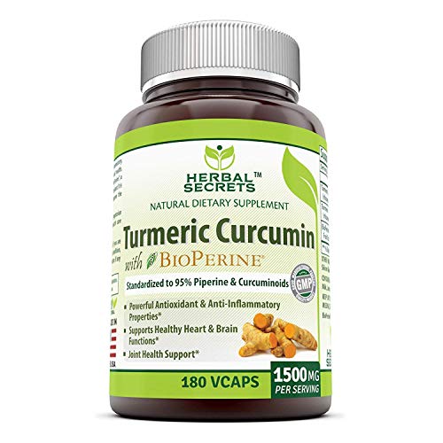 Herbal Secrets Turmeric Curcumin with Bioperine Dietary Supplement