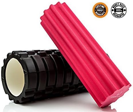 Fitness Harmony Foam Roller - Low and High Density, 2 in 1 Trigger-Point Design - Best Compact Foam Roller for Home and Travel