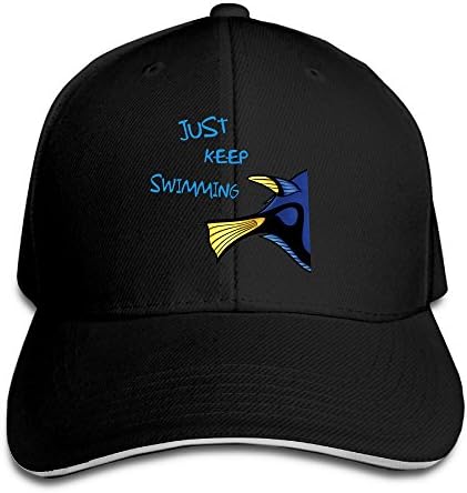 Hilal Trum Confused Fish Sandwich Snapback Chapeau UV Protect Hat Black
