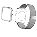 Apple Watch Band, Biaoge Steel Milanese Loop Replacement Wrist Band with Plated Case for Apple Watch 42mm Series 1 only(2015) (Silver 42mm)