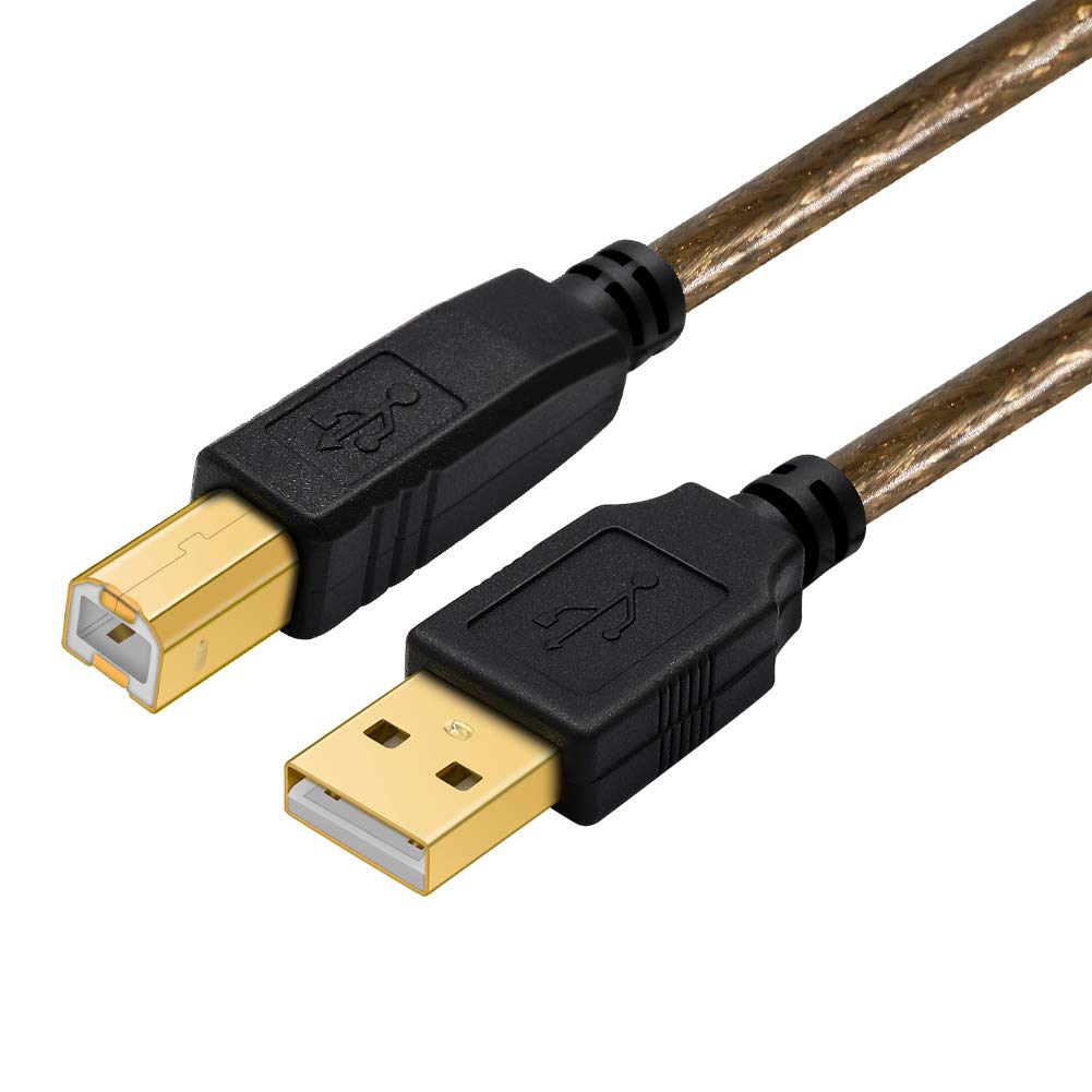 Yeung Qee USB Printer Cable 6m High Speed USB 2.0 Type A Male to Type B Male Printer Scanner Cable for HP, Canon, Lexmark, Dell,Xerox, Samsung etc(6M)