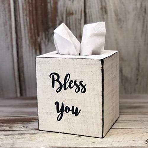 Amazon.com: Farmhouse Tissue Box Cover - Rustic Bathroom Decor - Wood