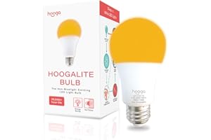 hooga Sleep Light Bulb, Blue Light Blocking Amber Night Light. 1600K Sleep Aid Emits Only 0.06% Blue Light for Healthy Sleep. Baby Nursery Light. 7W LED, 45W Replacement Single
