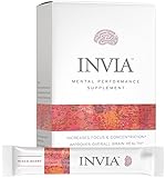INVIA Life Mental Performance Supplement Drink, Cognizin (Citocoline), Brain Health, Nootropic, Boosts Mental Performance, Enhances Focus, Brain Boost Supplement (Mixed Berry, 15 Pack)