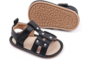 Kawacolibb Infant Boys Girls Sandals, Summer Baby Rubber Soles Non-Slip PU Leather Sandals, Newborn Toddler Prewalker First Walking Beach Outdoor Shoes,Infant Toddler Unisex Summer Shoes for babies