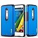 J&D Case Compatible for Moto Droid Maxx 2 Case, Heavy Duty [Dual Layer] Hybrid Shock Proof Protective Rugged Bumper Case for Moto Droid Maxx 2 Case - Blue
