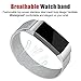 UHKZ Compatible for Fitbit Charge 3/Charge 3 SE Bands with Screen Protector Case, Stainless Steel Mesh Wristband Loop Accessories for Fitbit Charge 3/Charge 3 SE Smartwatch,Silver,S