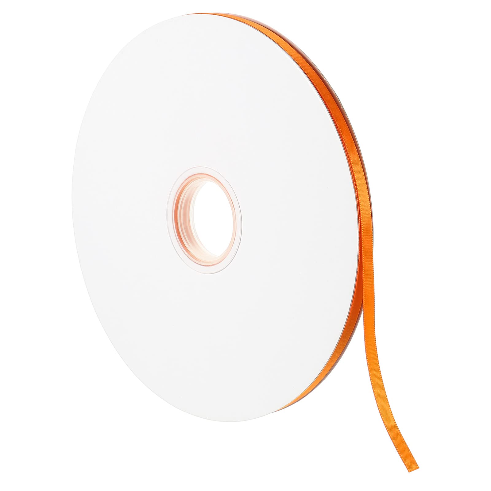 PATIKIL 0.28 Inch Wide 100 Yards Satin Ribbon, Double Face Solid Crafts Roll for Party Home DIY Wrapping Decoration Orange